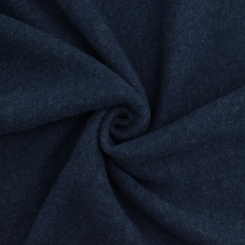 bleu foncé | Tissu laine vierge uni, bleu foncé