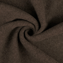 marron foncé | Tissu laine vierge uni, marron foncé
