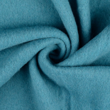 bleu pétrole clair | Tissu laine vierge uni, bleu pétrole clair