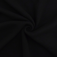 noir | Tissu laine vierge uni, noir