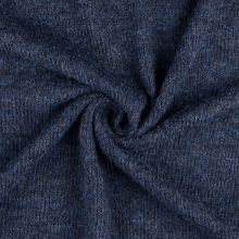 donkerblauw | Gebreide stof met wol, donkerblauw