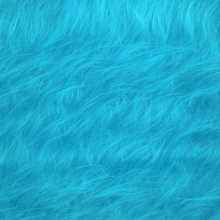 turquoise | Pluche langharig, turquoise