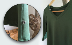 Omzomen - klaar!Tot slot worden de zomen genaaid. Daarvoor vouw je de beide uiteinden van de mouwen en de onderkant van het shirt ongeveer 3 cm om. Zet de randen met klemmetjes vast en naai de zomen met een rekbare zigzagsteek aan elkaar. Ook hier kun je, als je dat wilt, ter versiering nog een geweven band of iets dergelijks meenaaien. Van harte gefeliciteerd - je T-shirt is klaar!Tot slot worden de zomen genaaid. Daarvoor vouw je de beide uiteinden van de mouwen en de onderkant van het shirt ongeveer 3 cm om. Zet de randen met klemmetjes vast en naai de zomen met een rekbare zigzagsteek aan elkaar. Ook hier kun je, als je dat wilt, ter versiering nog een geweven band of iets dergelijks meenaaien. Van harte gefeliciteerd - je T-shirt is klaar!Tot slot worden de zomen genaaid. Daarvoor vouw je de beide uiteinden van de mouwen en de onderkant van het shirt ongeveer 3 cm om. Zet de randen met klemmetjes vast en naai de zomen met een rekbare zigzagsteek aan elkaar. Ook hier kun je, als je dat wilt, ter versiering nog een geweven band of iets dergelijks meenaaien. Van harte gefeliciteerd - je T-shirt is klaar!Tot slot worden de zomen genaaid. Daarvoor vouw je de beide uiteinden van de mouwen en de onderkant van het shirt ongeveer 3 cm om. Zet de randen met klemmetjes vast en naai de zomen met een rekbare zigzagsteek aan elkaar. Ook hier kun je, als je dat wilt, ter versiering nog een geweven band of iets dergelijks meenaaien. Van harte gefeliciteerd - je T-shirt is klaar!