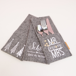 Coudre pochette couverts en feutrine