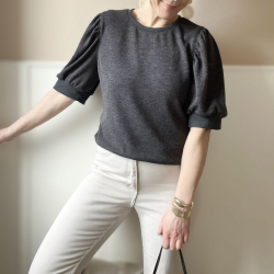 Gemütlich & schick: BELLE Strickshirt mit Bündchen!