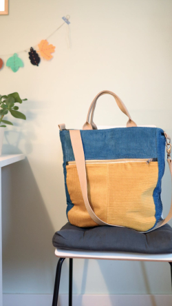 Coudre le sac Courtney velours côtelé