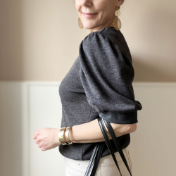 Gemütlich & schick: BELLE Strickshirt mit Bündchen!