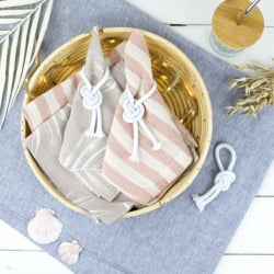 Coudre ourlet angle serviette Pâques