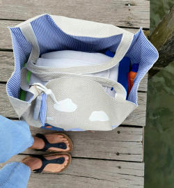 Coudre un sac de plage maritime