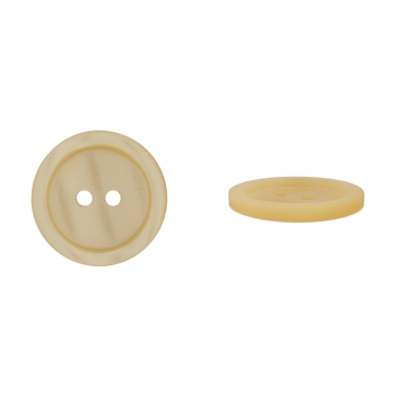 Bouton couture plastique 11mm 2 trous, beige clair