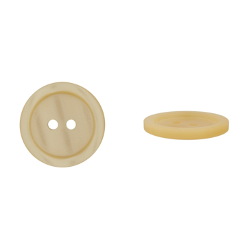 Bouton couture plastique 18mm 2 trous, beige clair