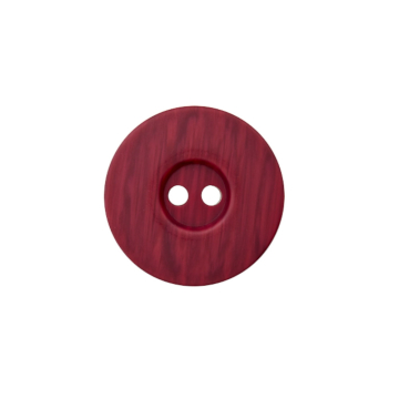 Bouton en plastique deux trous chiné, 18 mm, lie de vin (0058)
