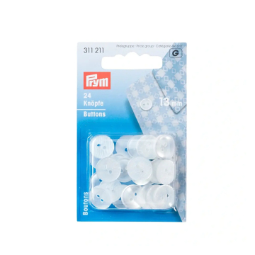 24 boutons pour chemise & blouse Prym, 13 mm, nacré