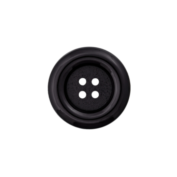 Bouton en plastique 4 trous carnaval, 51 mm, noir