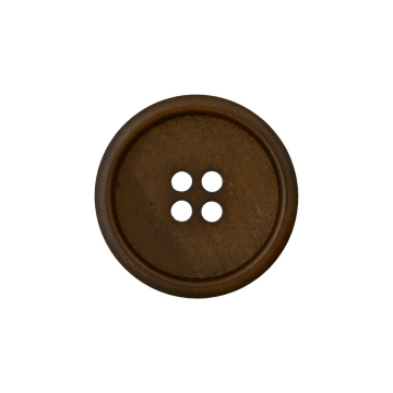 4-hole button recyceld paper 18 mm, bruin