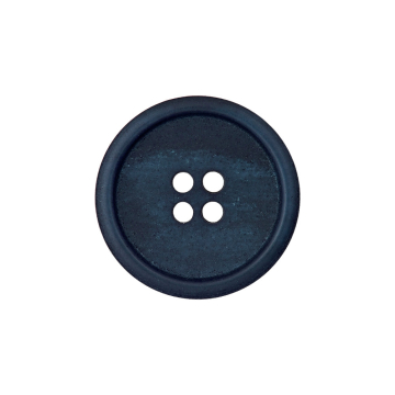 Bouton couture papier recyclé, 23mm 4 trous, bleu foncé