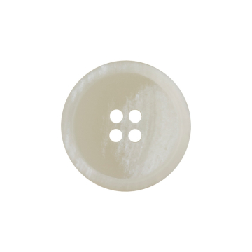 Bouton couture plastique et papier recyclés, 23 mm 4 trous, blanc neige(0014)