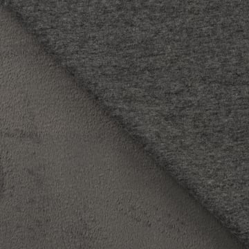 Alpenfleece / Kuschel-Sweatshirt, dunkelgrau meliert