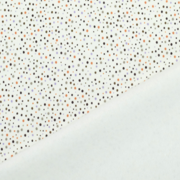 Alpenfleece / Kuschel-Sweatshirt Mini Dots, wollweiss