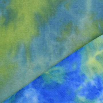 Alpenfleece sweatstof batik, groen