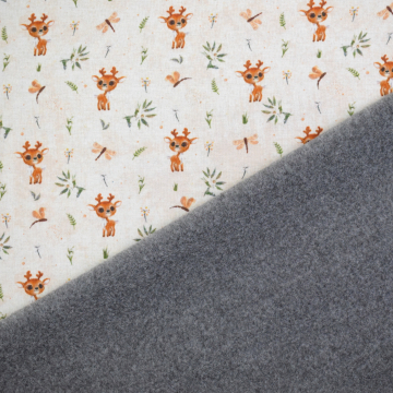 Alpenfleece Cute Deer, creme