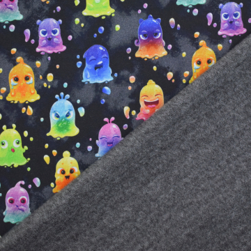 Alpenfleece sweat Funny Drops, donkergrijs