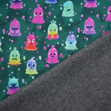 Alpenfleece sweat Funny Drops, petrol