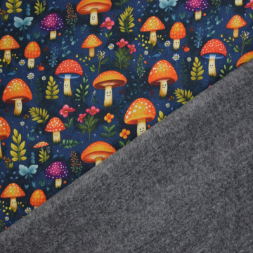 Alpenfleece Happy Mushroom, dunkelblau