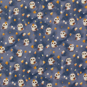 Alpenfleece sweat Little Owl, jeansblauw