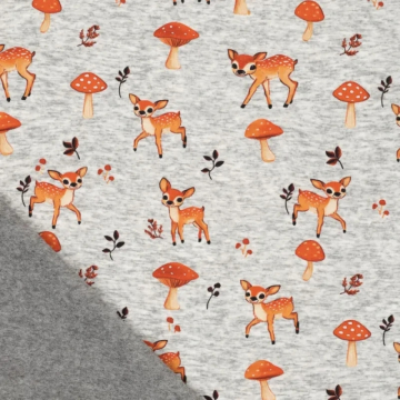 Alpenfleece reekalfje, lichtgrijs gemêleerd