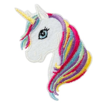 Patch écusson thermocollant Tête de licorne
