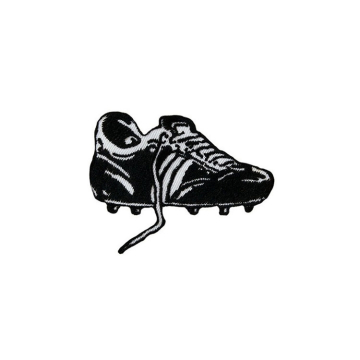 Patch chaussure de foot, noir-blanc