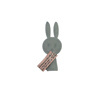 Patch écusson à coudre Petit lapin, gris clair