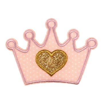Patch couronne, rose