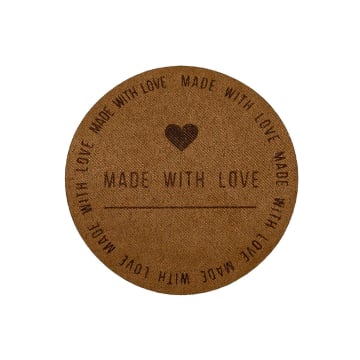 Patch Made with Love rond, 5,9 cm