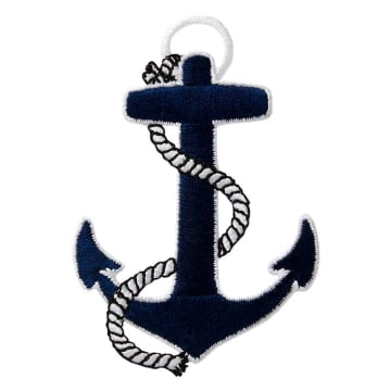 Patch écusson thermocollant Ancre marine