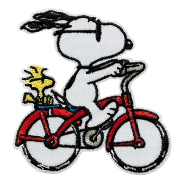 Patch écusson thermocollant Snoopy & les Peanuts Snoopy à vélo