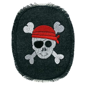 Patch écusson thermocollant Tête de pirate