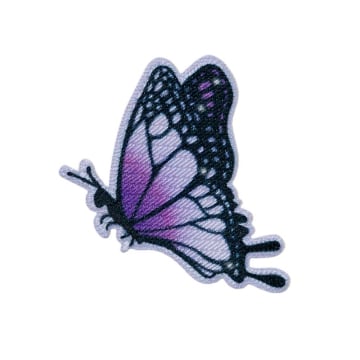 Patch écusson thermocollant Papillon, pourpre
