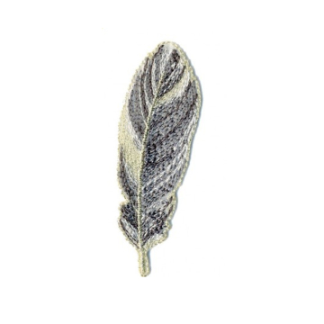 Patch Argent Feather, gris