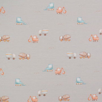 Tissu jersey de bambou Engins de chantier, sable