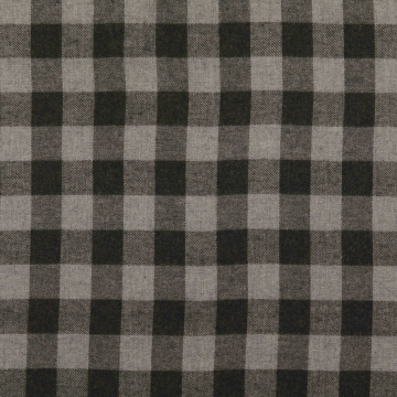 Katoenen flanel big checks, donkergrijs