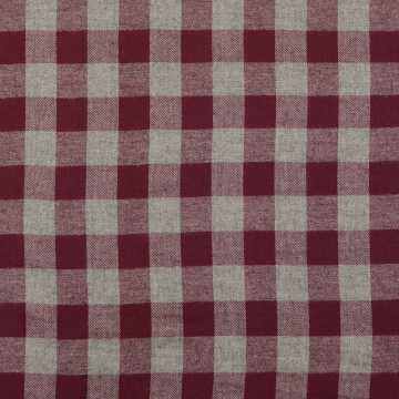 Tissu flanelle à carreaux Big Checks, lie de vin