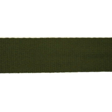 Baumwoll-Gurtband uni olivgrün 38 mm