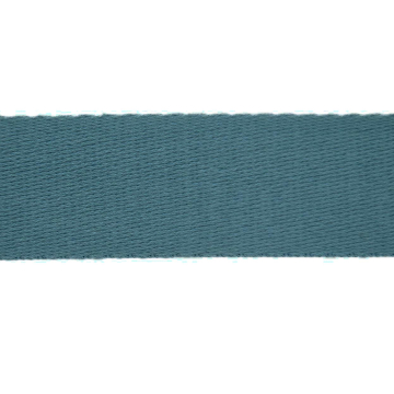 Baumwoll-Gurtband uni stahlblau 38 mm