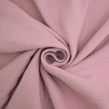 Tissu double gaze de coton, 280cm, vieux lilas
