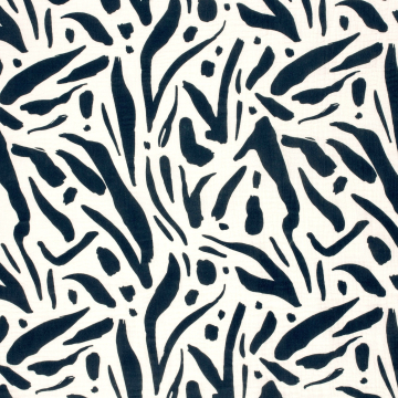 Katoenen mousseline double gauze Abstract Art, marineblauw