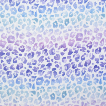 Katoenen mousseline double gauze Animal Print, paars