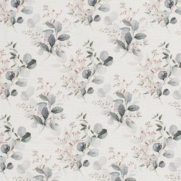 Katoenen mousseline double gauze Flower Dream, gebroken wit