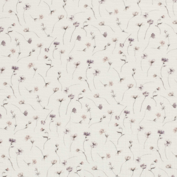 Katoenen mousseline double gauze Flying Flowers, gebroken wit